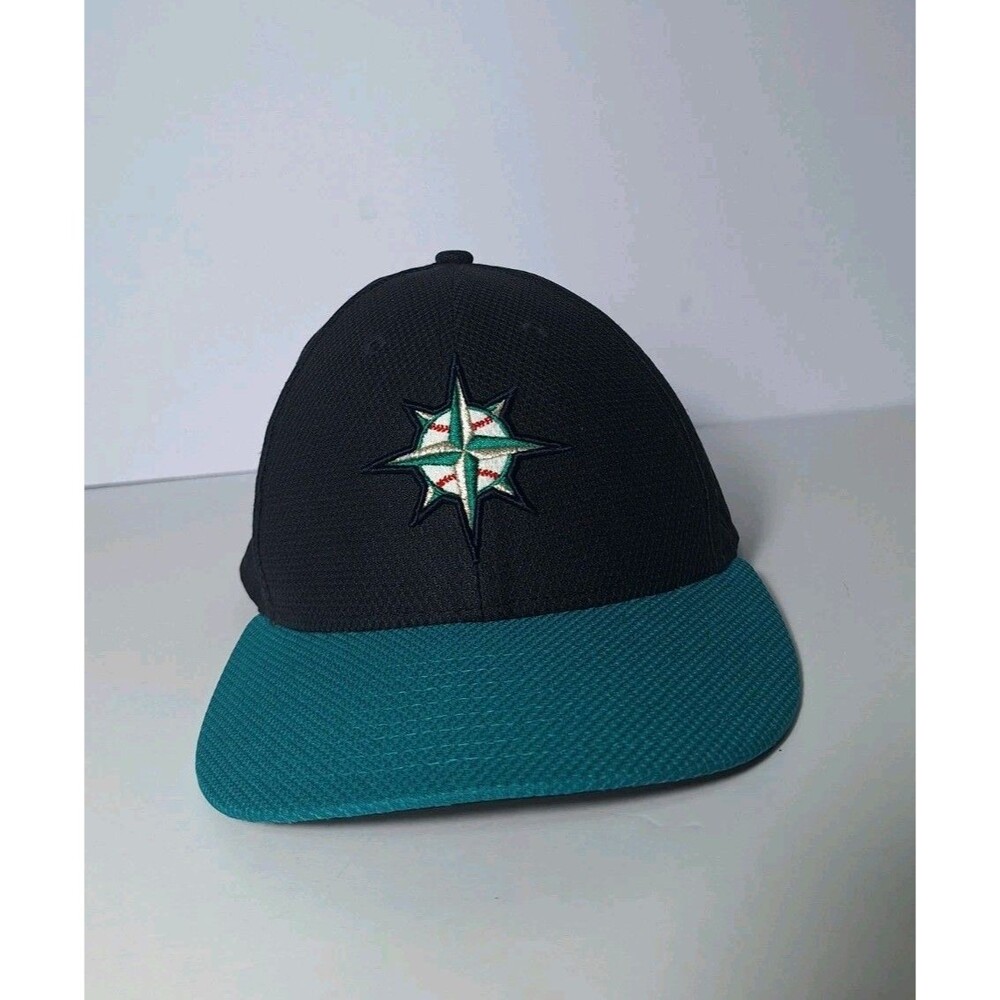 New Era Seattle Mariners 59Fifty Fitted Hat (Navy/Silver) MLB Cap 7 1/4 Baseball